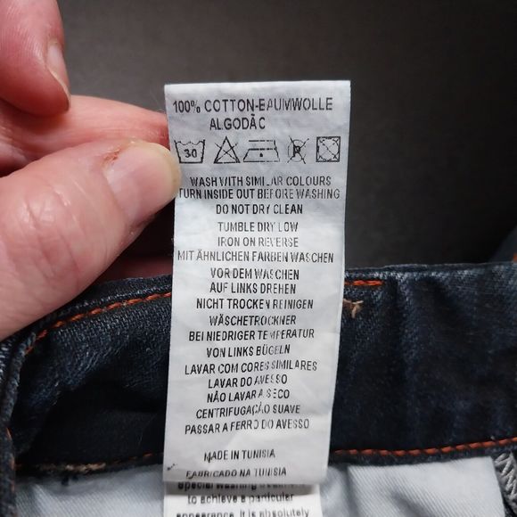 FREESOUL Funamentals Sake Jeans Straight Leg Low Rise W26 L33 Dark Blue Denim - Picture 13 of 15